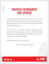 LAM_Novo Horario de Voos