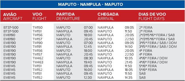 maputo - Nampula -Maputo